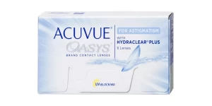 لنز طبی ماهانه آستیگمات اکیو وی اوسیس Acuvue Oasys HydraClear Plus