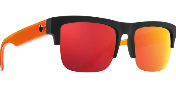 عینک آفتابی اسپای SPY Discord 5050 Soft Matte Black Translucent Orange