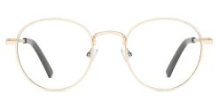 عینک طبی آفتابی دی فرانکلین مدل D.franklin Classic Round Clip On Gold / G15